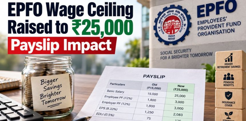 EPFO Wage Ceiling Raised 67% to ₹25,000 After 12 Years: What Changes for Your Payslip