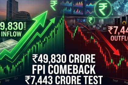 FIIs’ ₹49,830 Crore Comeback Faces a New Test: ₹7,443 Crore Outflow