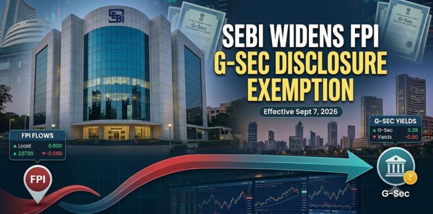 FPI G-Sec Rules Just Got Easier: SEBI Drops a Key Disclosure