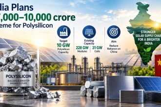 India Targets 10 GW Polysilicon Push to Reduce Dependence on China for Solar Components