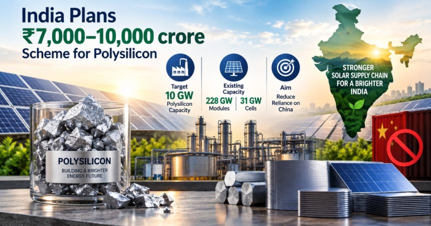 India Targets 10 GW Polysilicon Push to Reduce Dependence on China for Solar Components