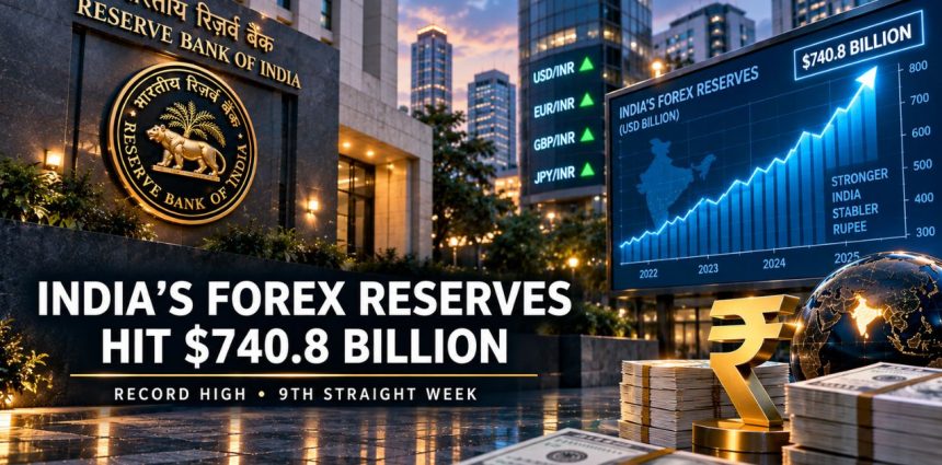 India’s Forex Reserves Hit $740.8 Billion — Here’s What Drove the Jump