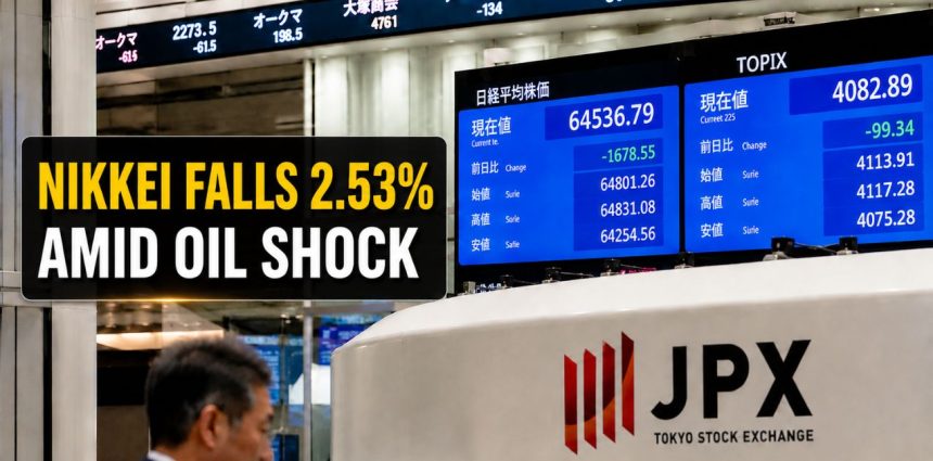 Japan's Nine-Day Rally Snaps as Iran Strikes Send Oil Soaring