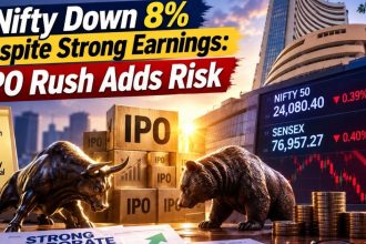 Nifty Down 8% Despite Strong Earnings: IPO Rush Adds Risk