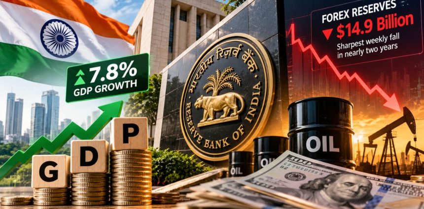RBI Bulletin 7.8% GDP Growth, But Forex Reserves Slide $14.9 Billion