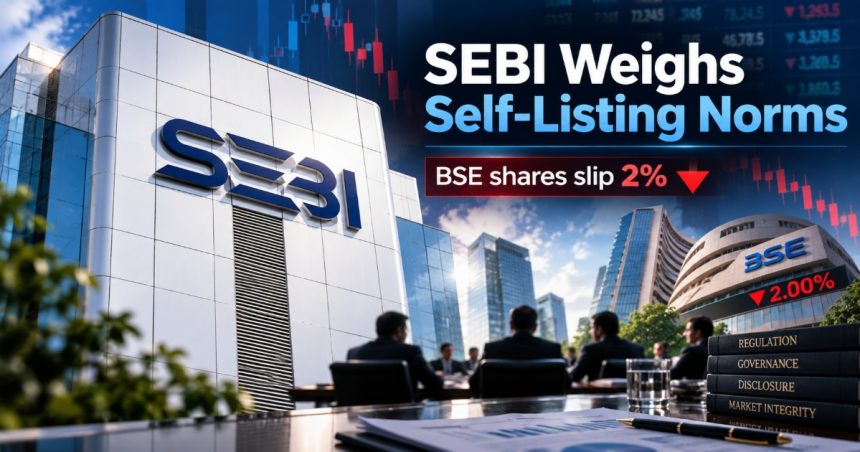 SEBI May Revisit Stock Exchange Self-Listing Rules; BSE Shares Fall 2%