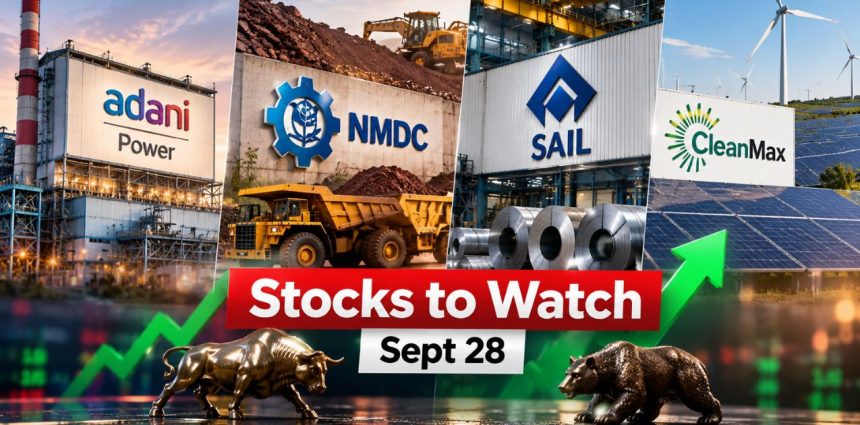 Stocks to Watch Sept 28 Adani Power, NMDC, SAIL, CleanMax