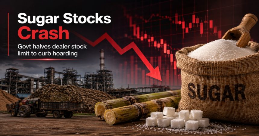 Sugar Stock Drops 7% as Government Cuts Dealer Stock Limit; Dwarikesh, Uttam Slide