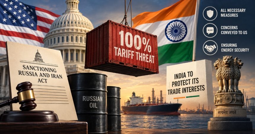 US Threatens 100% Tariffs Over India's Russian Oil Buys as Congress Passes Bill
