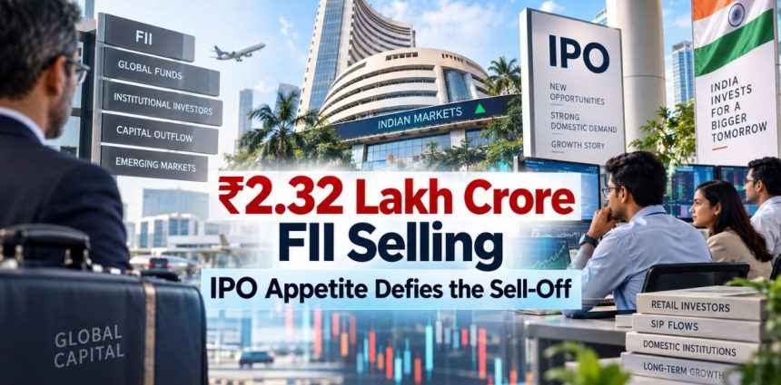 ₹2.32 Lakh Crore FII Selling, Yet IPO Appetite Stays Strong Where Is India’s Capital Moving
