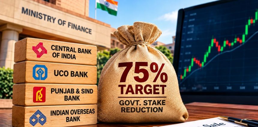 4 PSU Bank Stocks Face a 75% Govt Stake Target Could More Shares Hit the Market