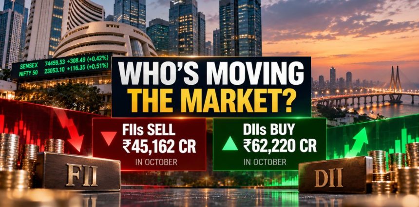 FIIs Buy ₹3,599 Crore on Friday, but October Selling Tops ₹45,000 Crore; Nifty Eyes 23,200