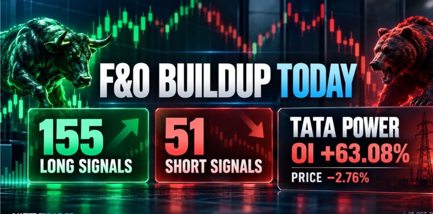 F&O Buildup Today, Oct 26: 155 Long, 51 Short; Tata Power OI Jumps 63%