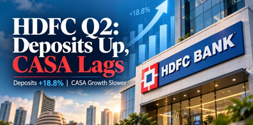 HDFC Bank Q2 FY27 Update Deposits Rise 18.8%, But CASA Trails Time Deposits
