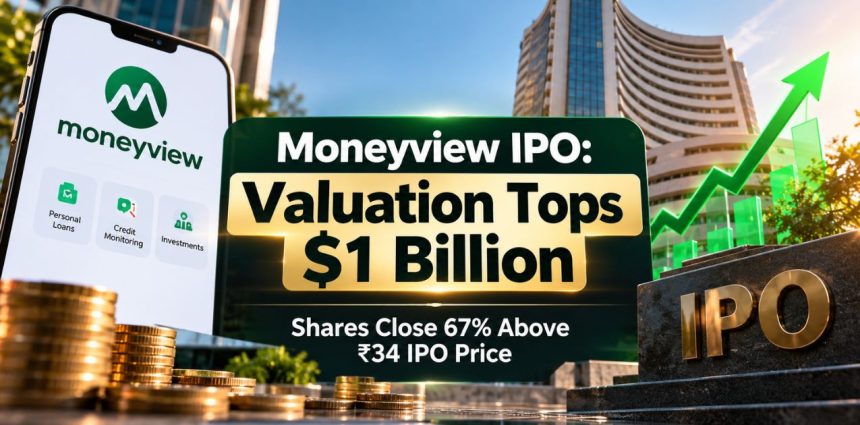 Moneyview IPO Valuation Tops $1 Billion After Debut; Adjusted Profit Rose 65%