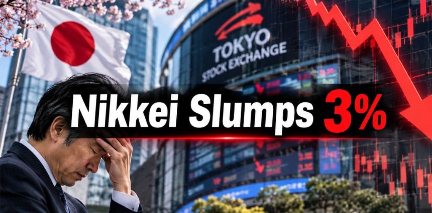 Nikkei Slumps 3% as AI Payback Fears Hit Japan's Chip Stocks