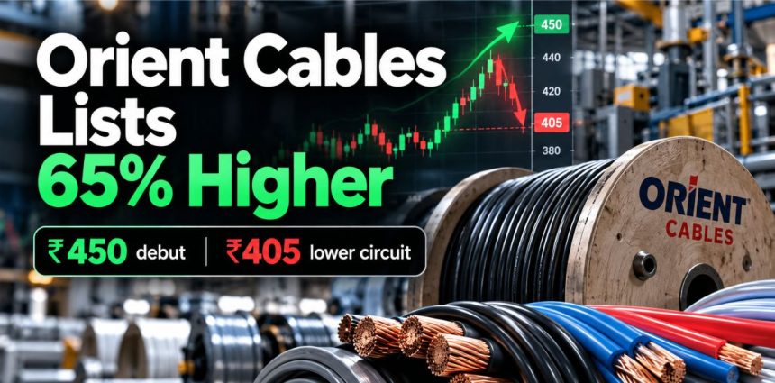 Orient Cables IPO Listing: Shares Debut 65% Higher at ₹450, Hit 10% Lower Circuit