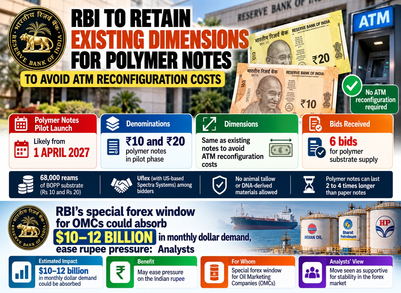 RBI Polymer Notes and Forex Window