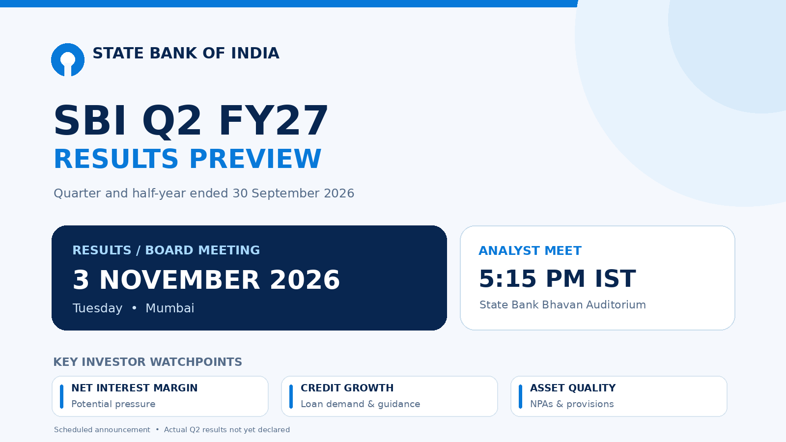 SBI Q2 FY27