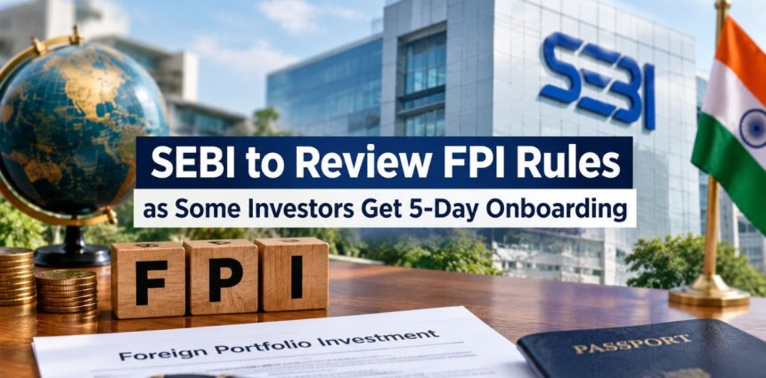 SEBI to Review FPI Rules as Some Investors Get 5-Day Onboarding
