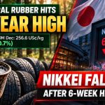 SICOM Rubber Hits 13-Year High as Nikkei Falls 0.9% From 6-Week Peak