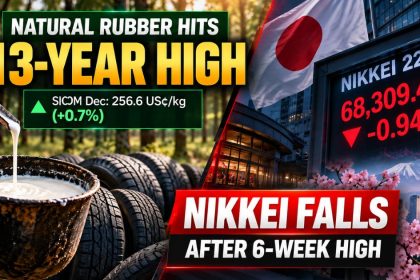 SICOM Rubber Hits 13-Year High as Nikkei Falls 0.9% From 6-Week Peak