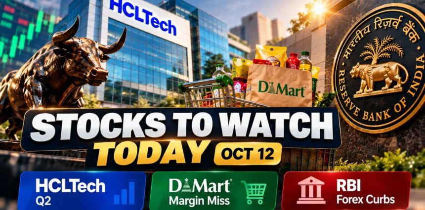 Stocks to Watch Today Oct 12: HCLTech Q2, DMart Margin Miss, RBI Forex Curbs