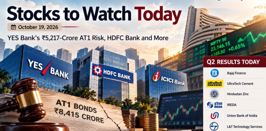 Stocks to Watch Today Oct 19: YES Bank’s ₹5,217-Crore AT1 Risk, HDFC Bank and More