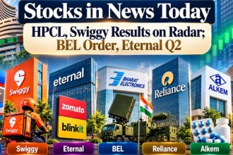 Stocks to Watch Today Oct 22 HPCL, Swiggy Results in Focus; BEL, Eternal Lead Updates
