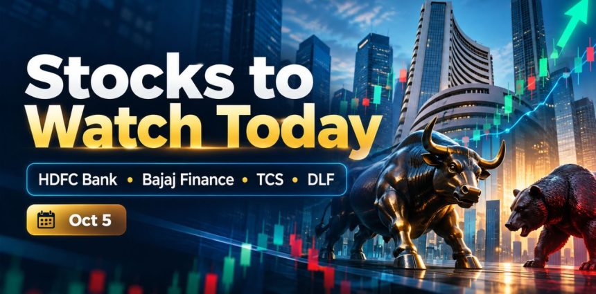 Stocks to Watch Today, October 5: HDFC Bank, Bajaj Finance, TCS, DLF and 4 IPO Listings