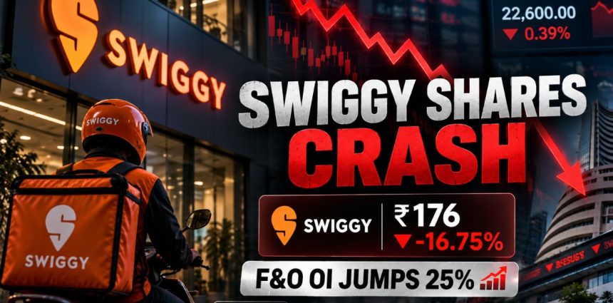 Swiggy Share Price Crashes 16.75% After Q2 Results; F&O Open Interest Jumps 25%