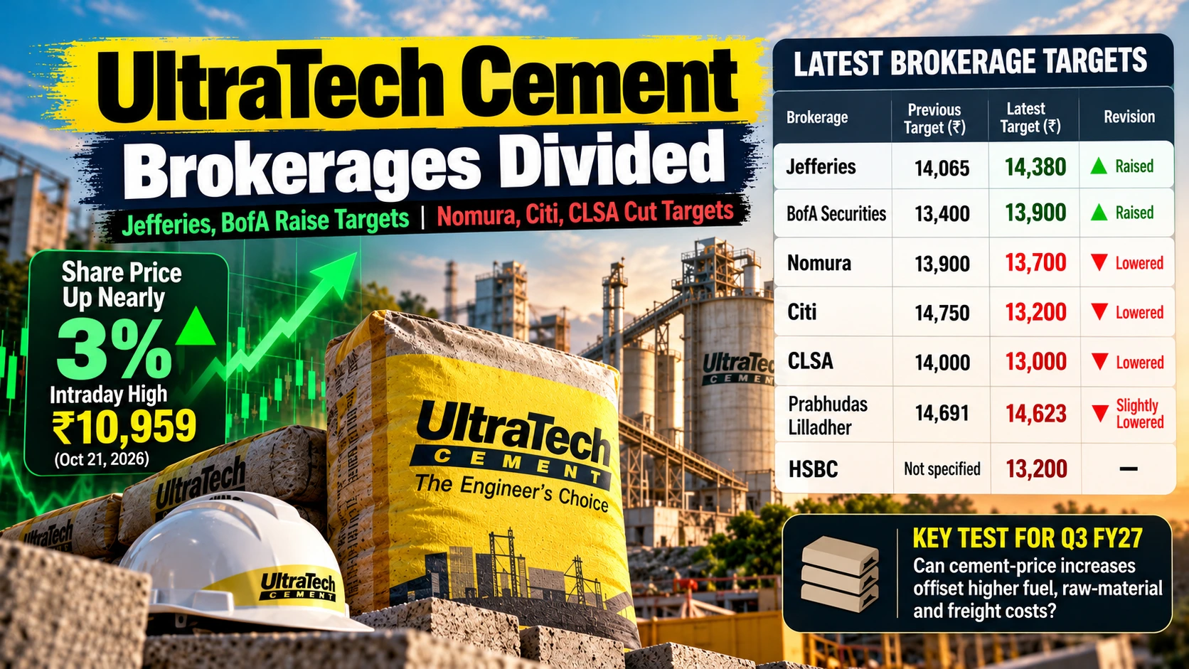 ULTRATECH CEMENT SHARE PRICE