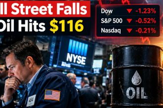 Wall Street Slides as Oil Hits $116; Dow Drops 653 Points