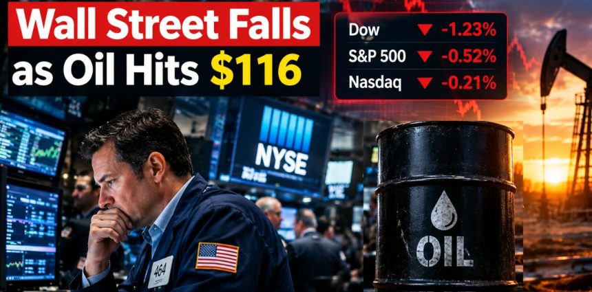 Wall Street Slides as Oil Hits $116; Dow Drops 653 Points
