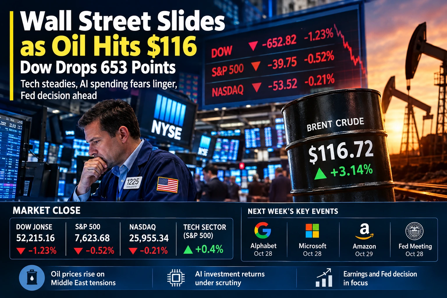 Wall Street Slides